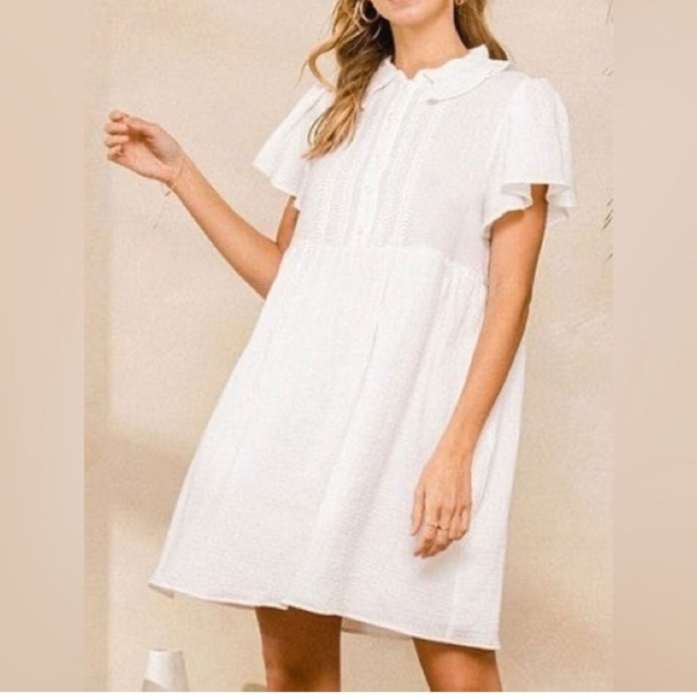 Elegant White Women's Dress